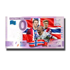 0 Euro Souvenir Banknote Football 2026 Norway Custom Colour